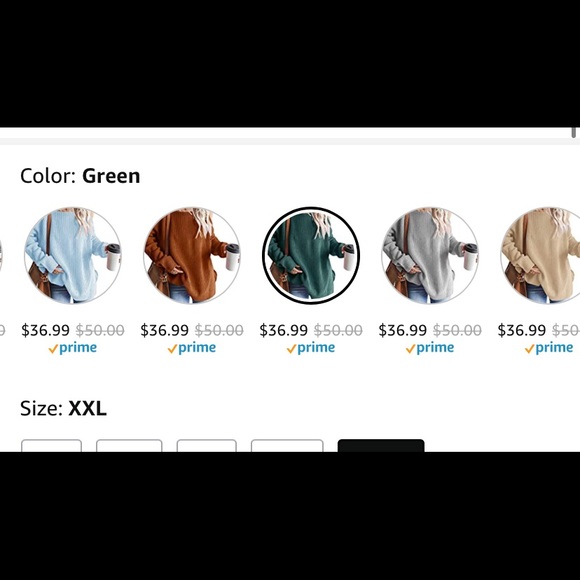 “Cold shoulder” green chunky sweater - Picture 4 of 4